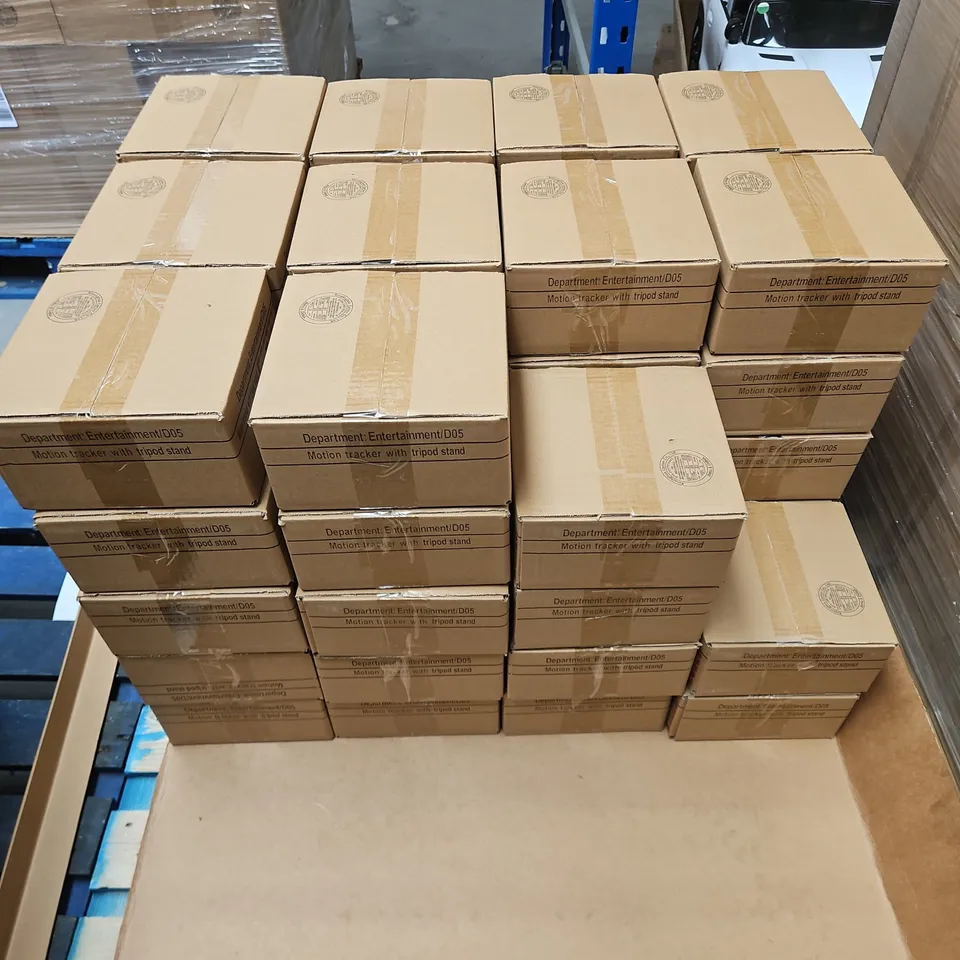 PALLET OF APPROX 55X3 BRAND NEW BOXED MOTION TRACKER WITH TRIPOD STAND FOR VLOGGING - COLLECTION ONLY