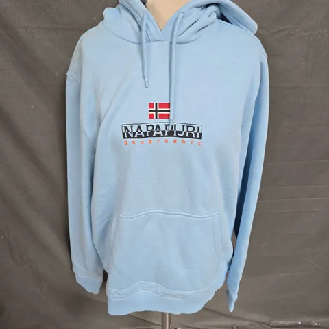 NAPAPIJRI HOODIE IN BLUE SIZE L