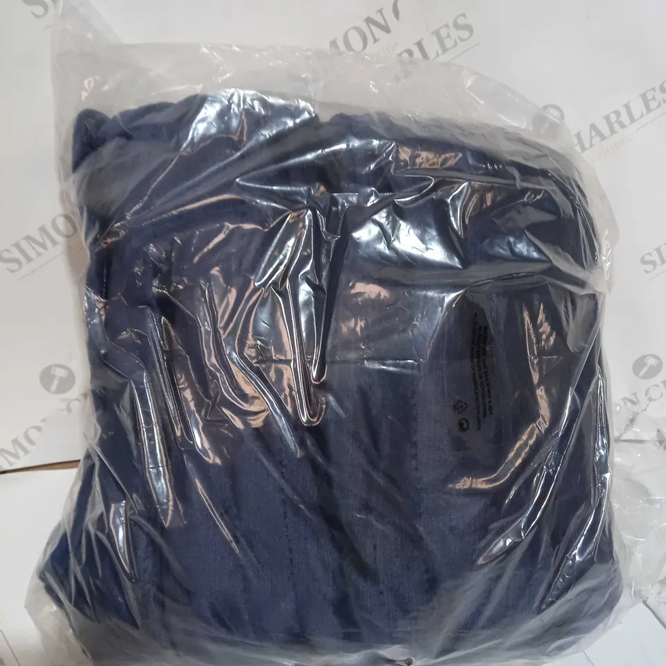 BOXED COZEE HOME HEATED PLUSH WEARABLE BLANKET IN NAVY