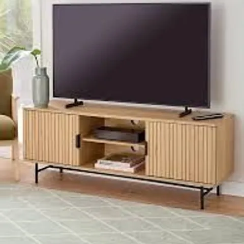 BOXED HARLOW TV UNIT - FITS UP TO 65 INCH - OAK (1 BOX)