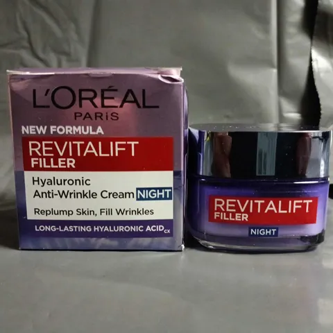 L’ORÉAL PARIS REVITALIFT FILLER NIGHT HYALURONIC ANTI-WRINKLE CREAM - 50ML
