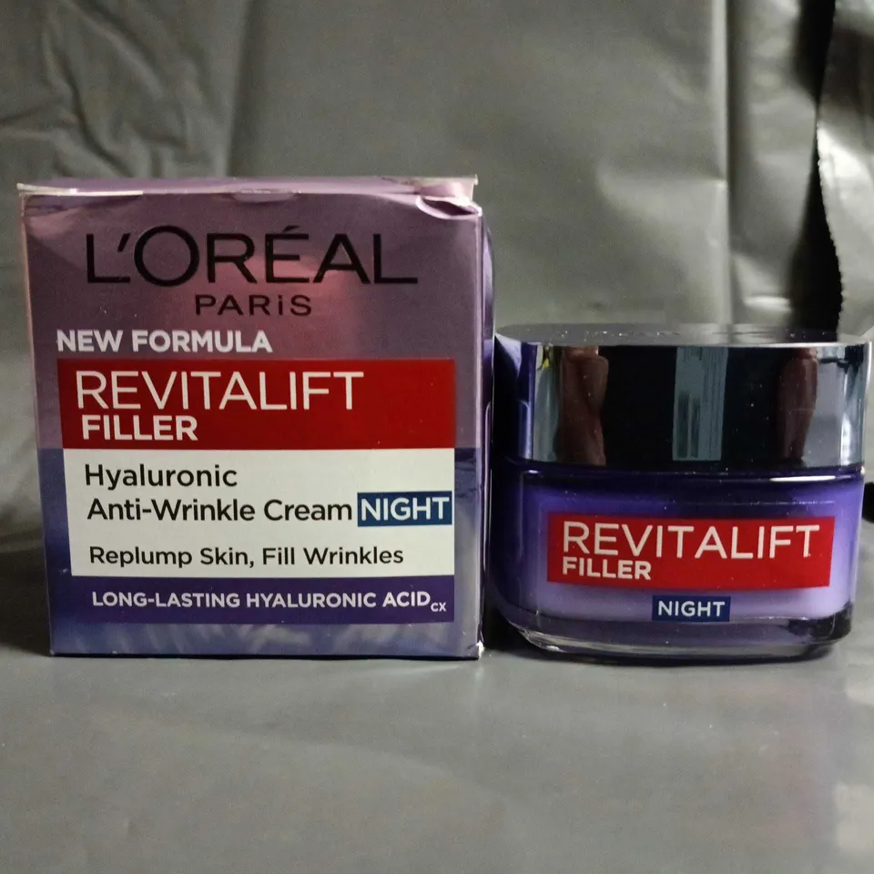 L’ORÉAL PARIS REVITALIFT FILLER NIGHT HYALURONIC ANTI-WRINKLE CREAM - 50ML