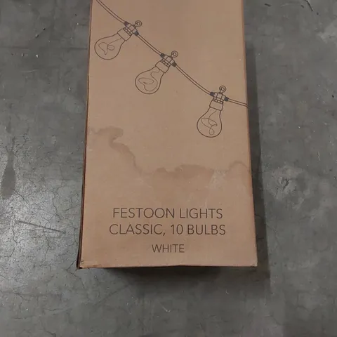 BOXED FESTOON LIGHTS CLASSIC, 10 BULBS 