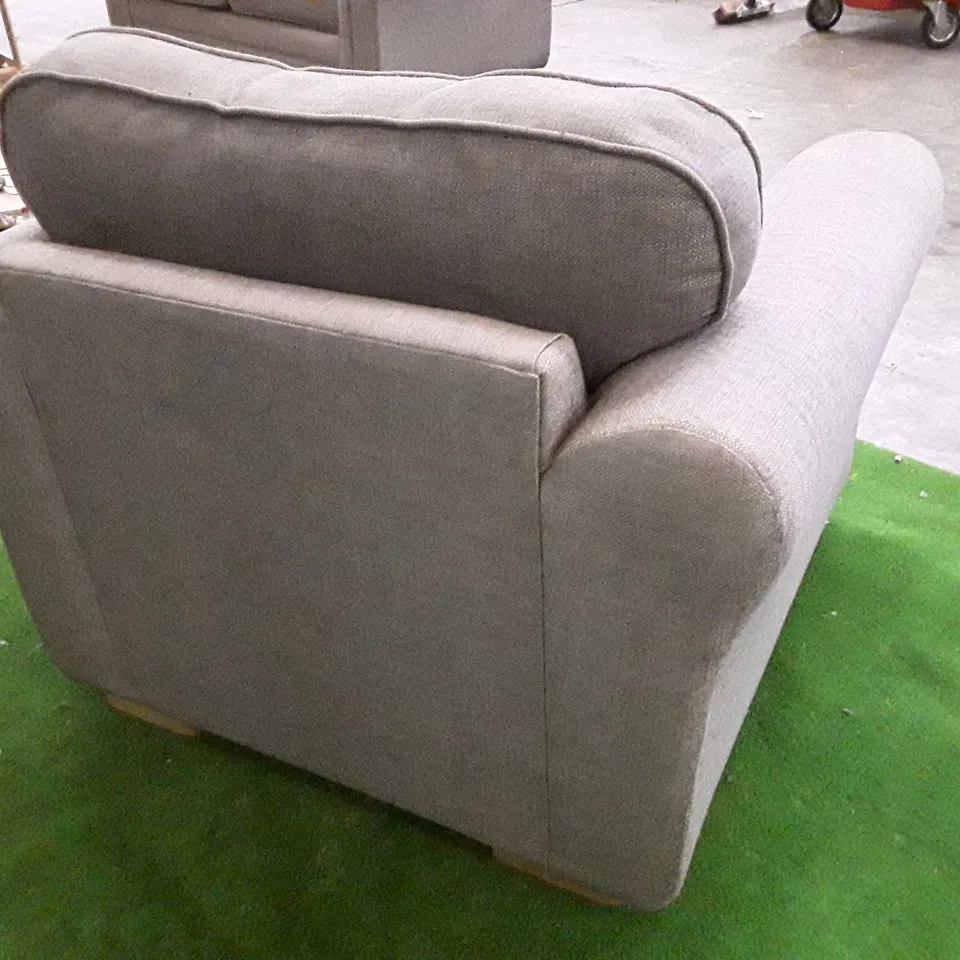 DESIGNER ARMCHAIR - GREY FABRIC