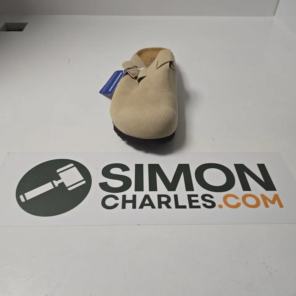 UNBOXED PAIR OF BIRKENSTOCK BOSTON CLOGS IN TAUPE - SIZE 44