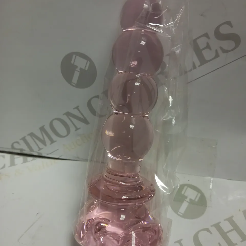 SEALED ROSE BASE GLASS ANAL BEADS