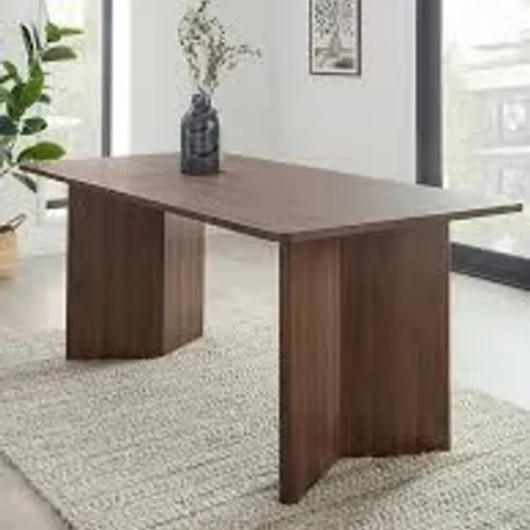 BOXED AMBER 180cm DINING TABLE - RUSTIC OAK EFFECT (1 BOX)