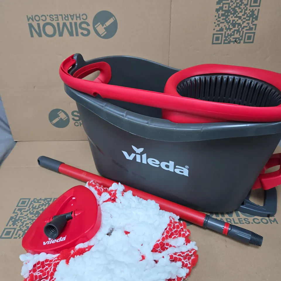 VILEDA MOP BUCKET WITH WRINGER AND MICROFIBRE MOP HEAD