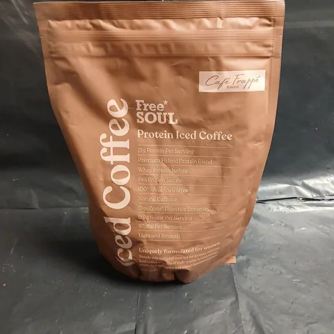 SEALED FREE SOUL PROTEIN ICED COFFEE – CAFÉ FRAPPÉ, 20 SERVINGS POUCH