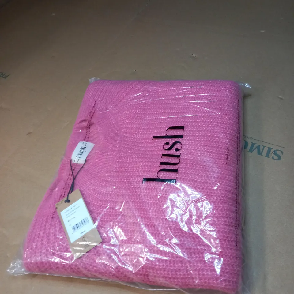 HUSH ALMA FLUFFY RAGLAN CREW JUMPER SIZE XL