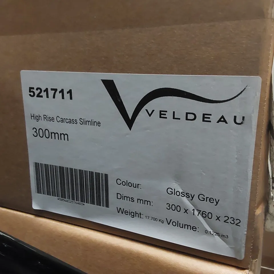 PALLET CONTAINING A LARGE QUANTITY OF BATHROOM FURNITURE PARTS INCLUDING: VELDEAU HIGH RISE CARCASSES 