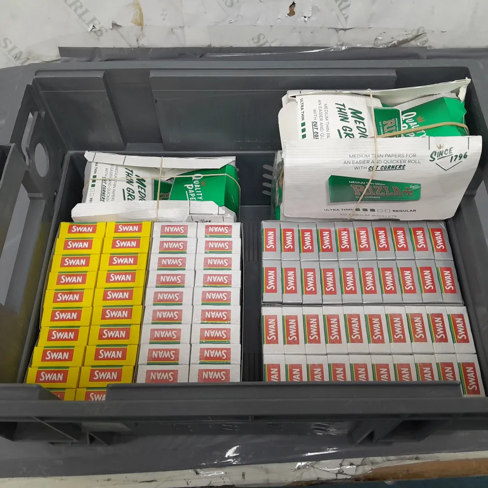 LOT OF ASSORTED SWAN FILTER TIPS AND RIZLA'S