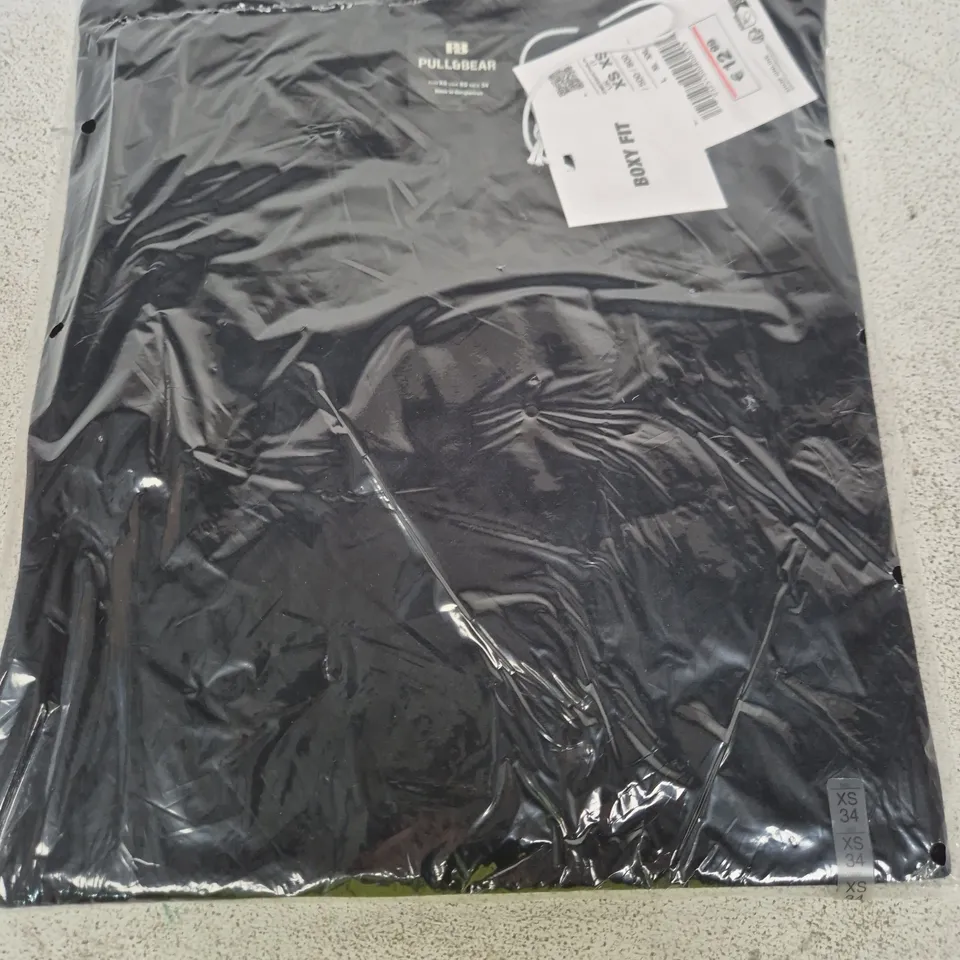 Pull&Bear Boxy Fit T‑Shirt – Black, UK XS