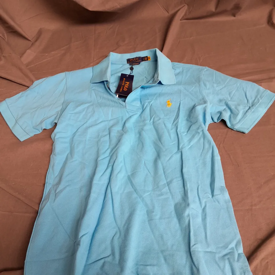 POLO RALPH LAUREN CUSTOM SLIM FIT SMALL BLUE POLO 