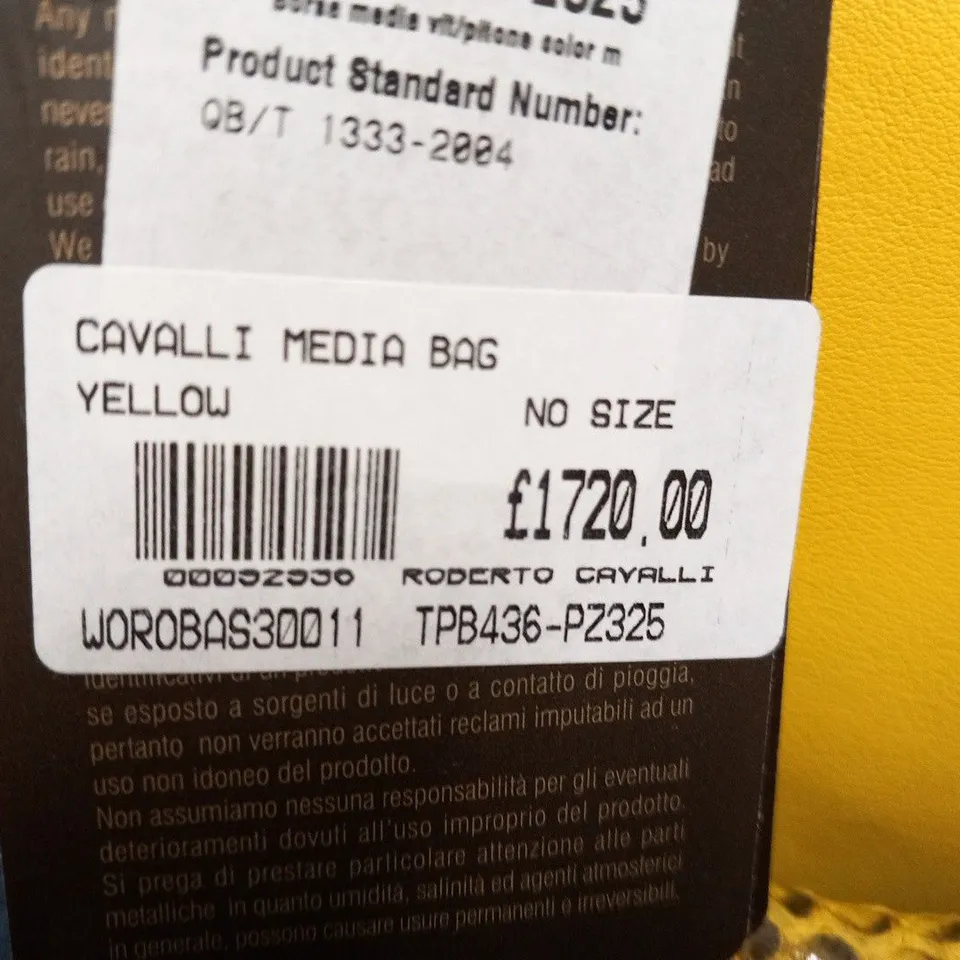 ROBERTO CAVALLI YELLOW MEDIA BAG