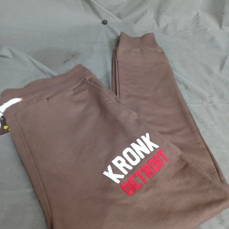 KRONX DETROIT BROWN JOGGERS SIZE XL