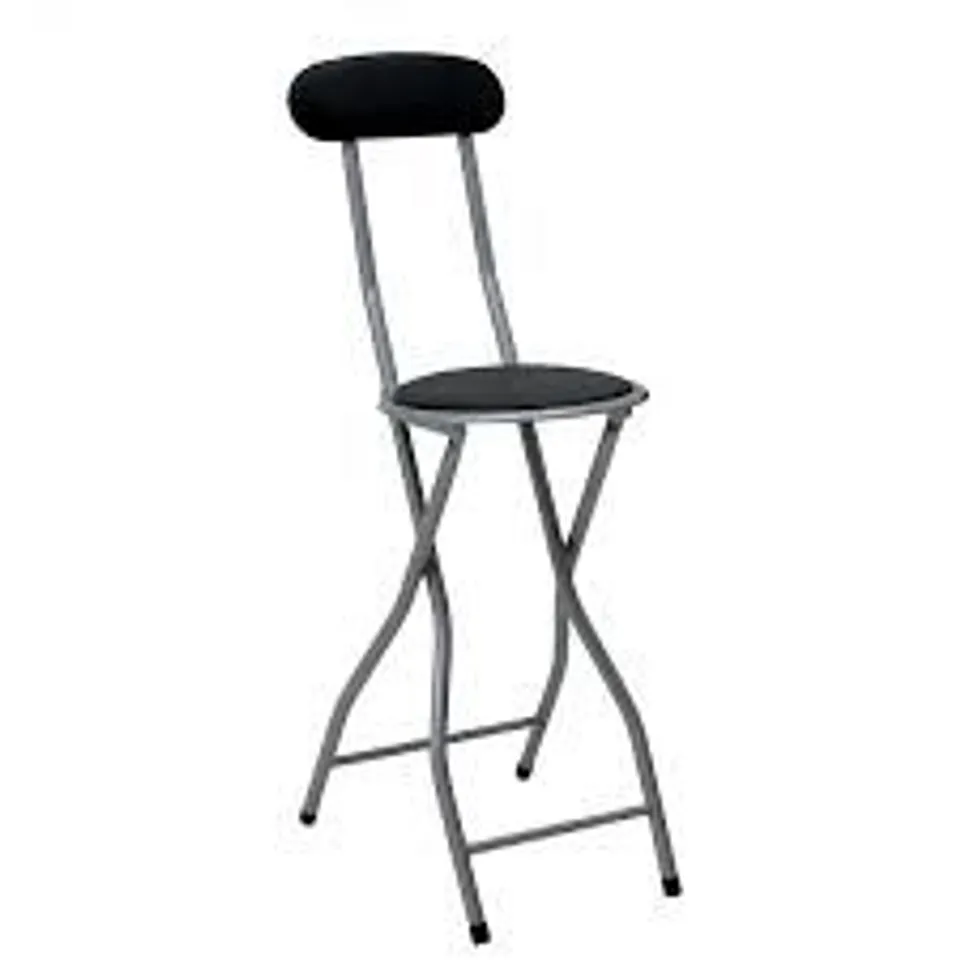 BOXED OYPLA BLACK FOLDING BAR STOOL