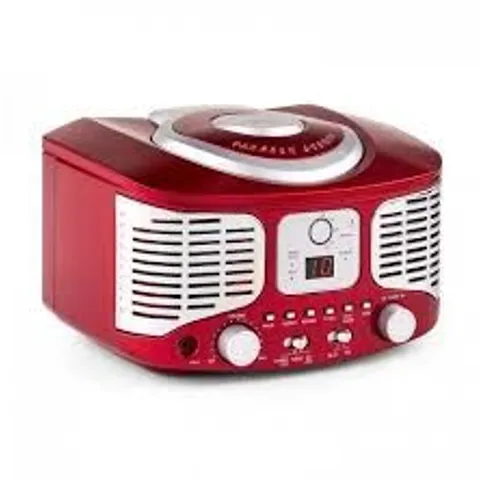 BOXED AUNA RCD320 RETRO RED HI-FI