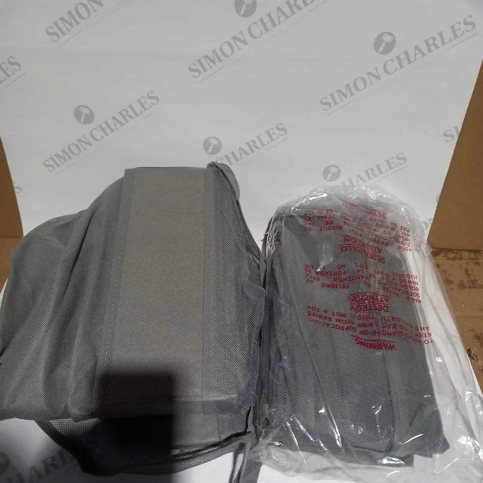 DESIGNER GREY FOLDABLE STORAGE BASKETS 