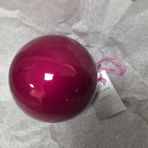 SET OF 6 GISELA GRAHAM LARGE PINK BAUBLES
