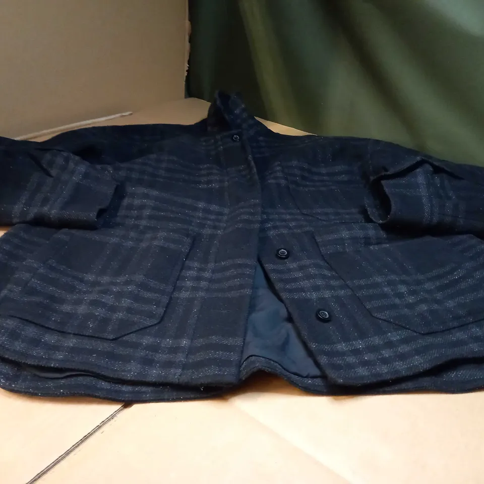 KIN BLACK/GREY BUTTON UP JACKET - SIZE 12