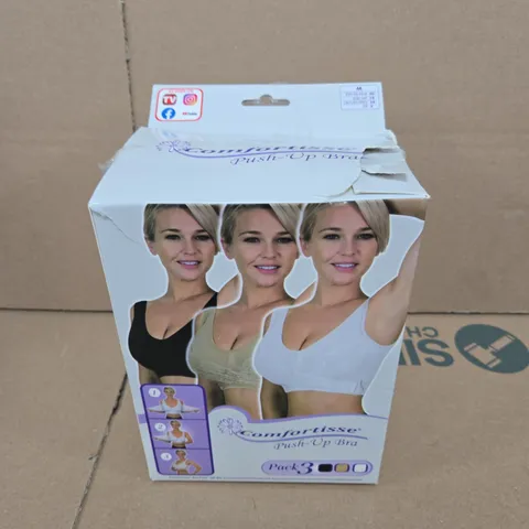 COMFORTISSE PUSH-UP BRA PACK OF 3 - UK 34 (M)