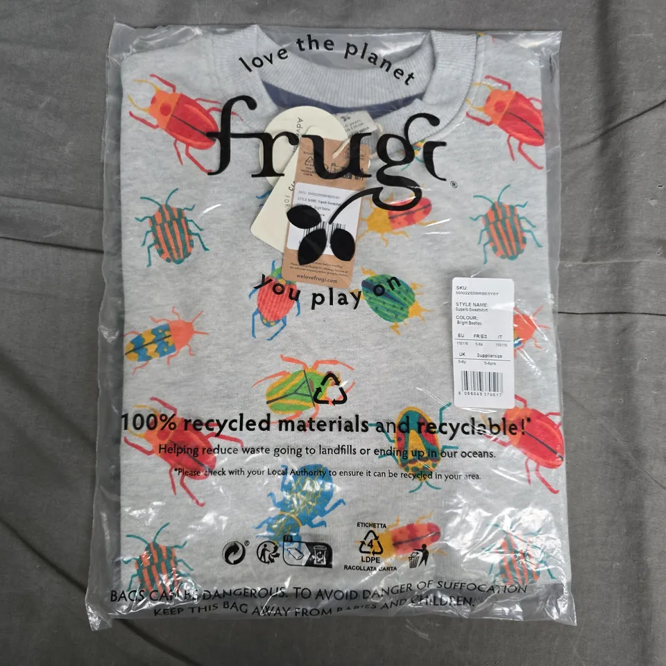 BAGGED FRUGI SUPERB SWEATSHIRT UK 5-6Y – BRIGHT BEETLES