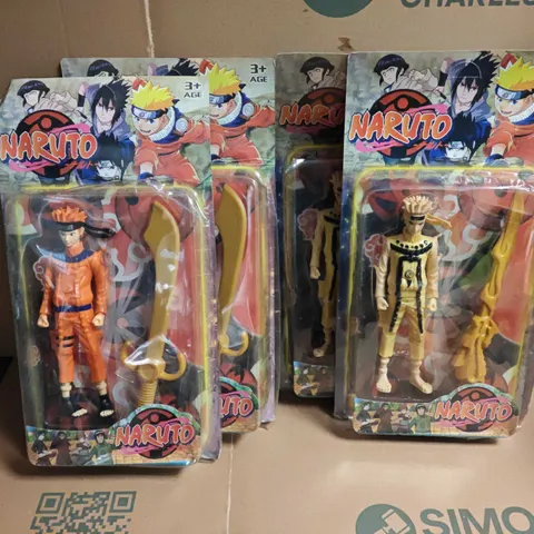 LOT OF 4 NARUTO THEMED ACTION FIGURES - 2 DESIGNS