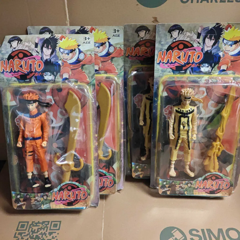 LOT OF 4 NARUTO THEMED ACTION FIGURES - 2 DESIGNS