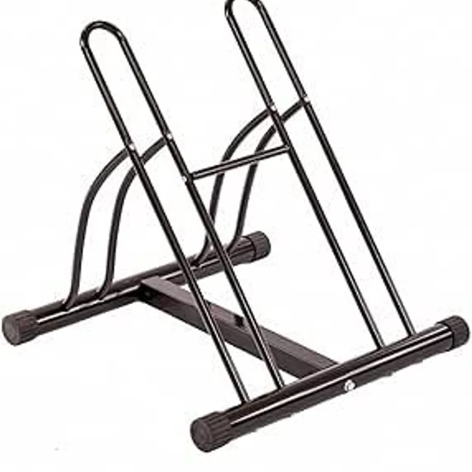 BOXED DOUBLE HEAVY DUTY BIKE BICYCLE FLOOR PARKING STAND HOLDER STORAGE RACK