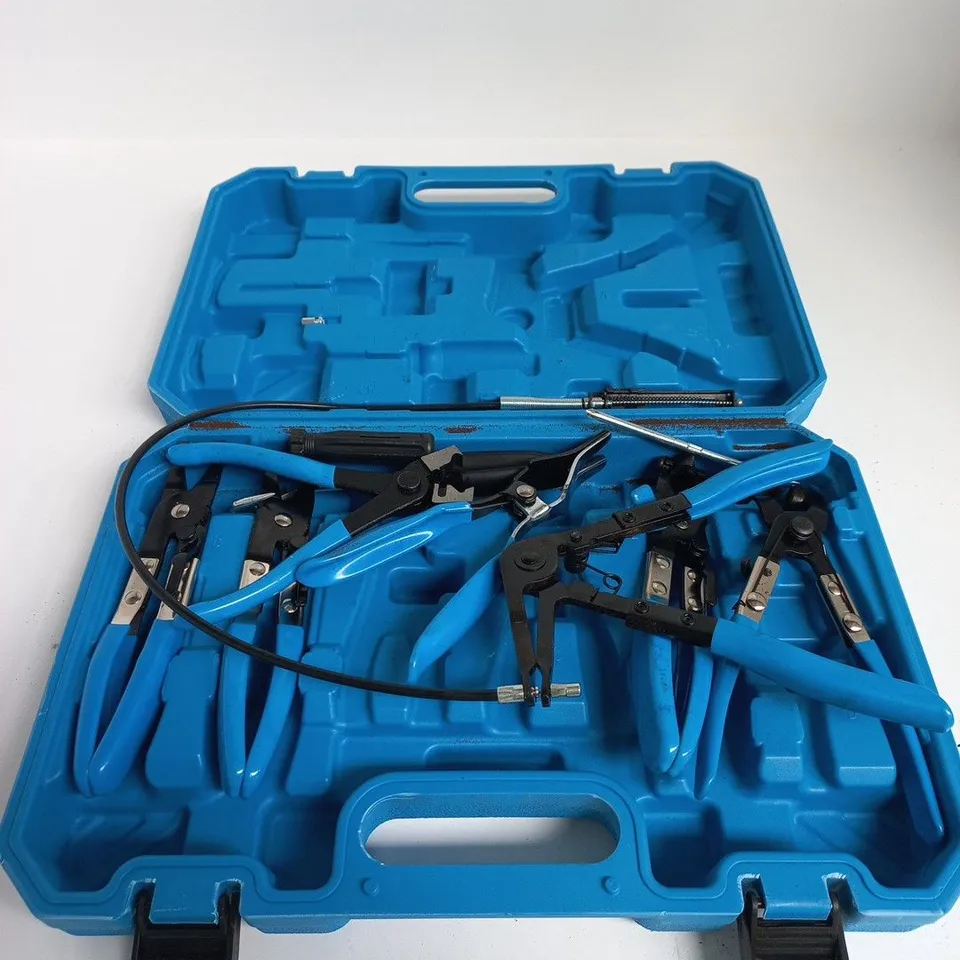 BLUE TOOL CASE WITH ASSORTED HAND TOOLS