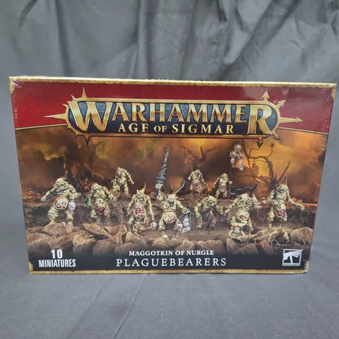 SEALED WARHAMMER AGE OF SIGMAR - MAGGOTKIN OF NURGLE - PLAGUEBEARERS - 10 MINIATURES