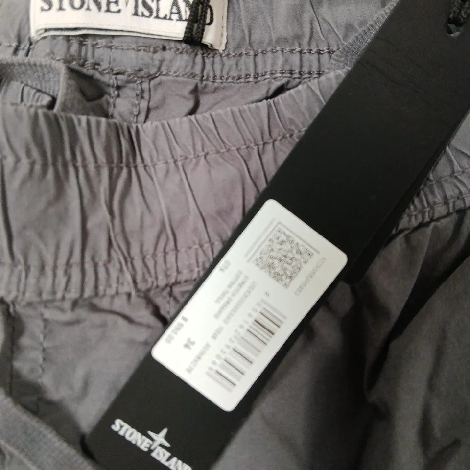 STONE ISLAND GREY TRACK PANTS – MEN'S - SIZE 34