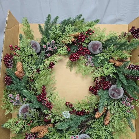 90CM APPLE AND BERRY WREATH