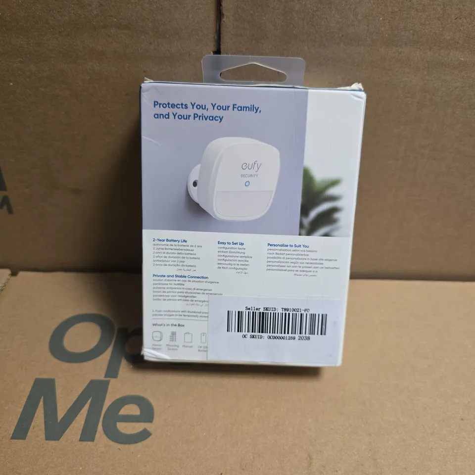 SEALED EUFY SECURITY MOTION SENSOR – WHITE BOXED