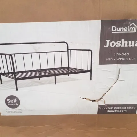 BOXED DUNELM JOSHUA SINGLE DAYBED H96×W196×D96 - BLACK