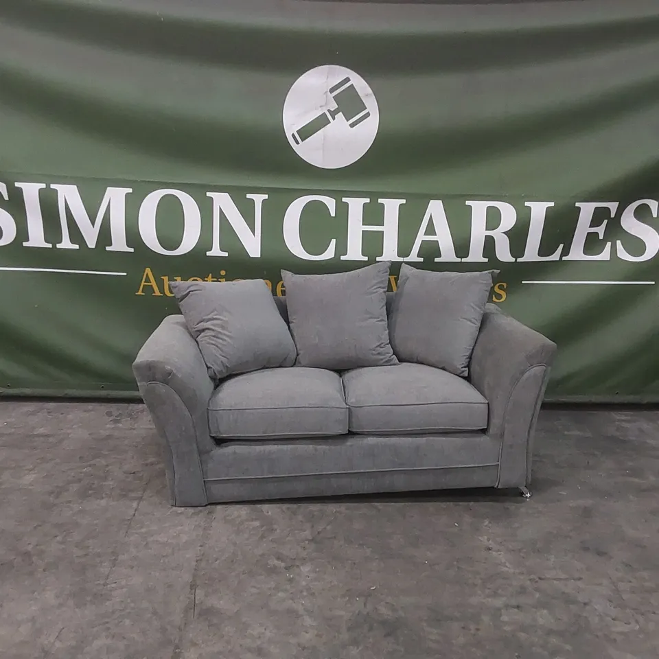 QUALITY DESIGNER DURY 2 SEATER FABRIC UPHOLSTERED SOFA