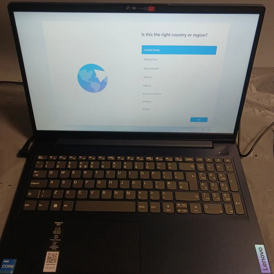 LENOVO IDEAPAD INTEL I-3 4GB RAM 128GB SSD LAPTOP IN BLUE - 15ITL6