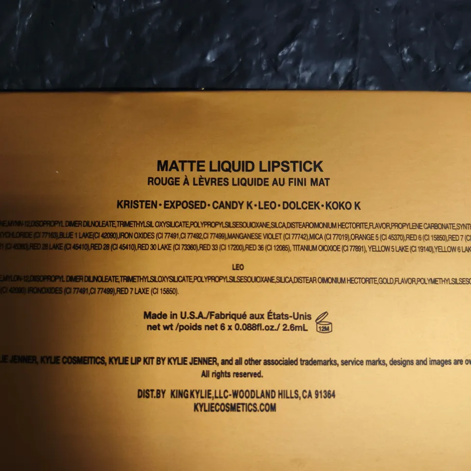 KYLIE COSMETICS BIRTHDAY EDITION MATTE LIQUID LIPSTICK KIT – 6 MINI LIPSTICKS (KRISTEN, EXPOSED, CANDY K, LEO, DOLCE K, KOKO K)