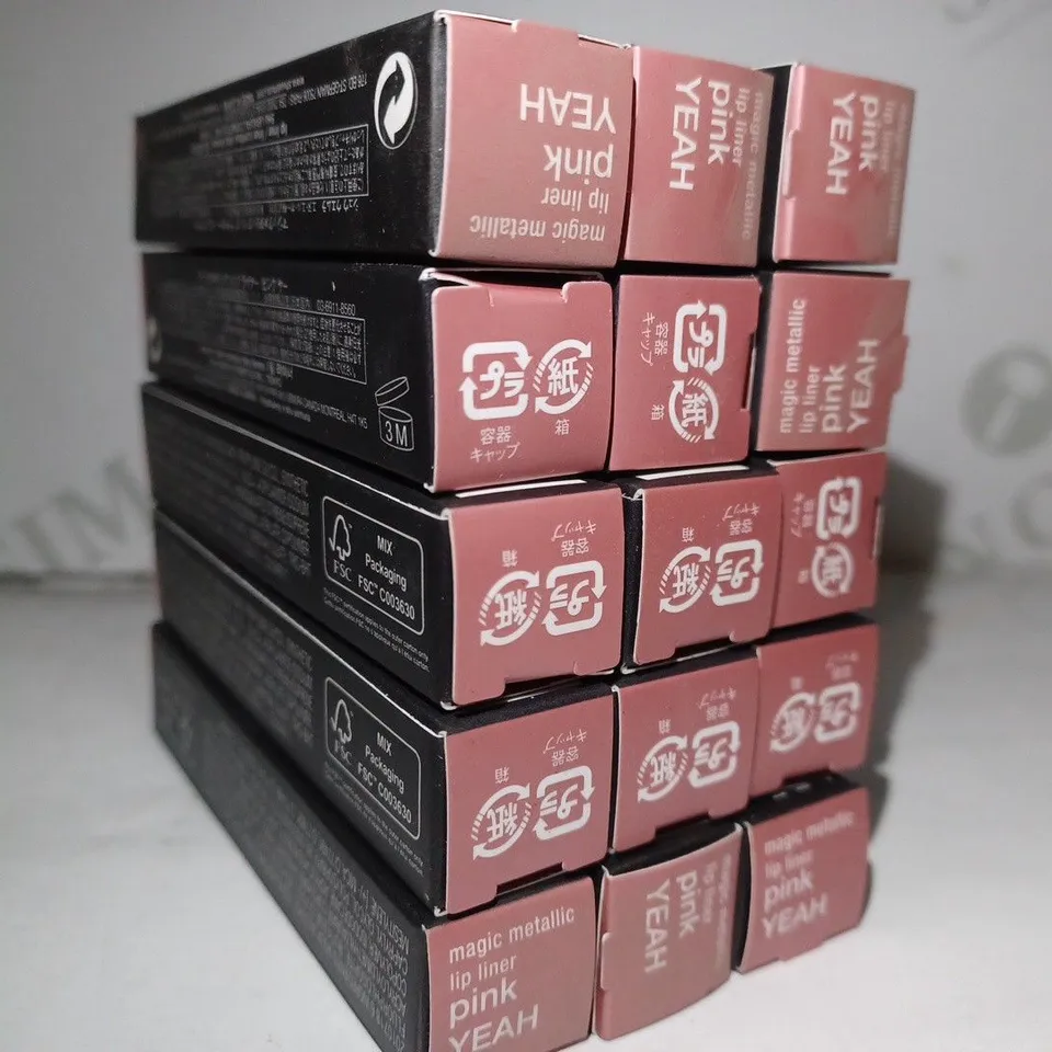 BOX OF APPROX 15 MAGIC METALLIC LIP LINER - PINK YEAH