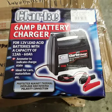 BOXED CLARKE 6AMP BATTERY CHARGER 