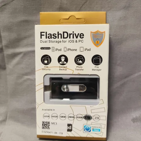 SEALED FLASHDRIVE DUAL STORAGE FOR IOS & PC – BOXED (MODEL LXM) - 1TB