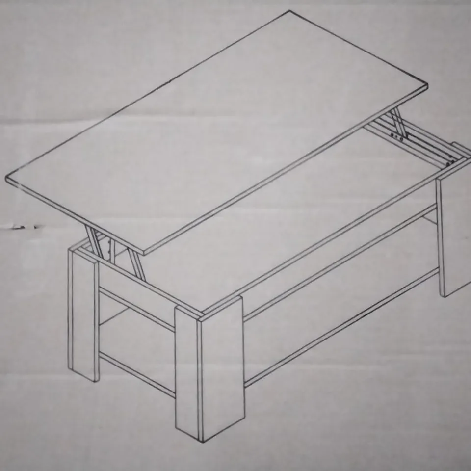 BOXED ADRIANNE LIFT TOP EXTENDABLE COFFEE TABLE 