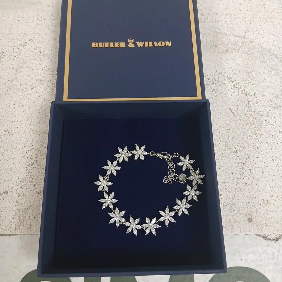 BUTLER & WILSON FLORAL CRYSTAL BRACELET