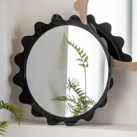 BOXED SHOREDITCH ROUND MIRROR CHARCOAL