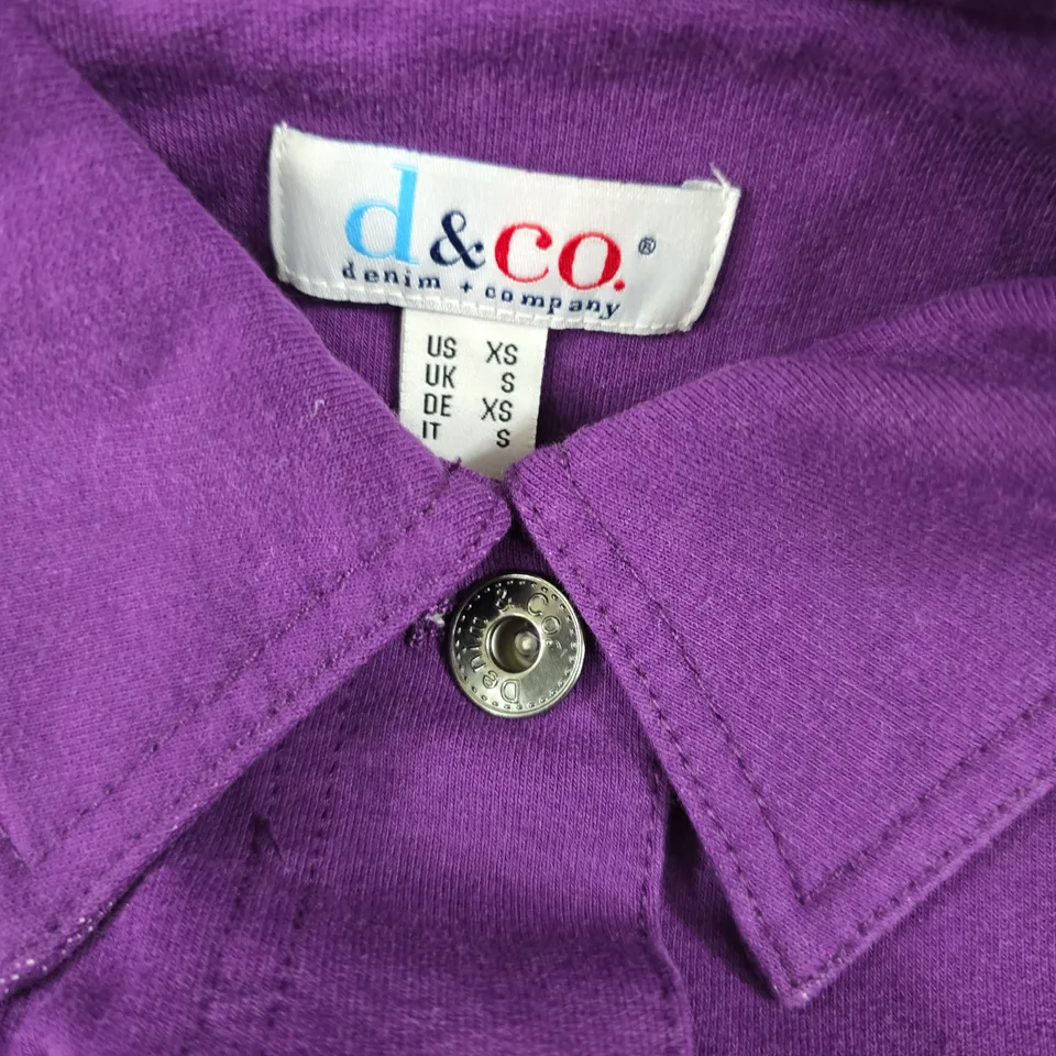 D&CO PURPLE DENIM JACKET – S 