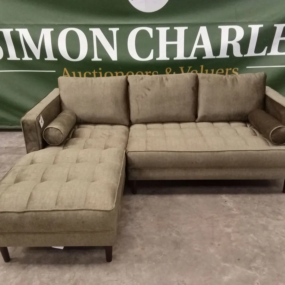 NEW ORLEANS FABRIC LEFT HAND CHAISE SOFA RRP £899