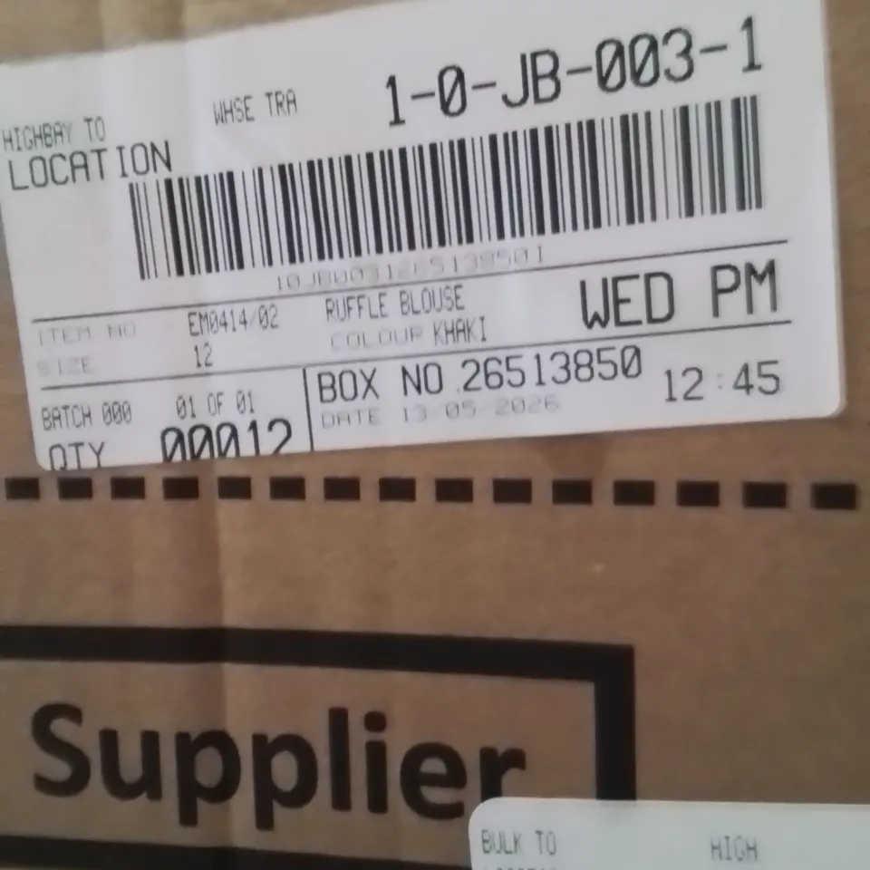 BOXED BRAND NEW APPROXIMATELY 12 SIMPLY BE RUFFLE BLOUSE KHAKI SIZE 12