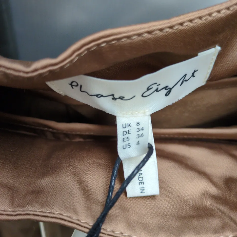 PHASE 8 TRINITY PLEATED SKIRT – BROWN, UK 8