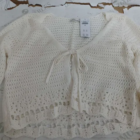 HOLLISTER KNITTED LONG SLEEVE CROPPED TOP - S/M